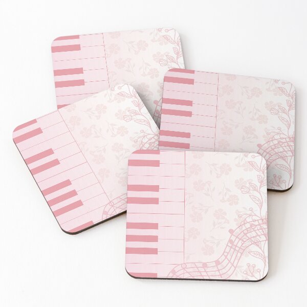 Item preview, muted pink piano vintage style pattern designed and sold by meuliasshop.