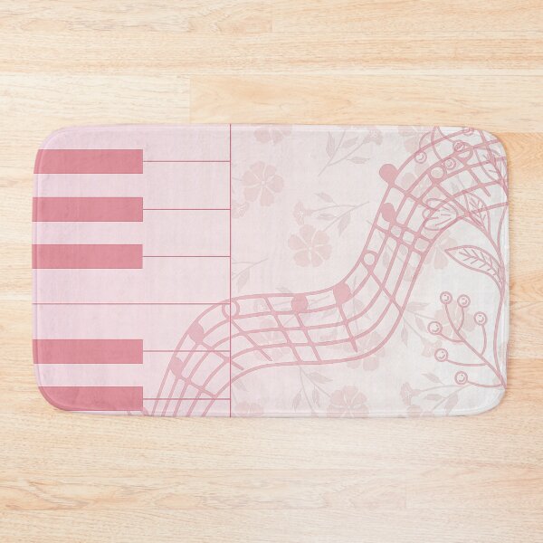 Item preview, muted pink piano vintage style pattern designed and sold by meuliasshop.