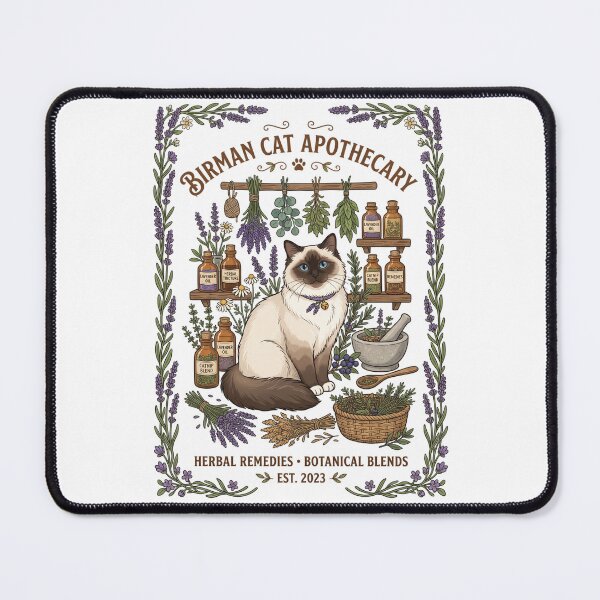 Item preview, Birman Cat Apothecary Herbalist Botanical Witchy designed and sold by PictoVibe.