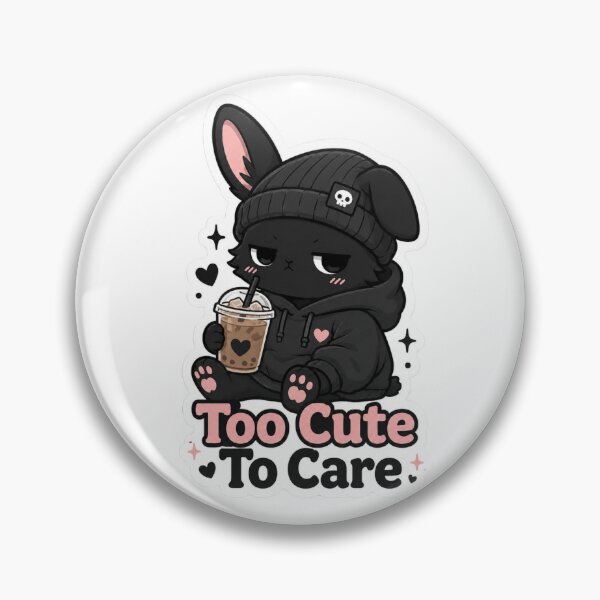 Item preview, Too Cute To Care Bunny Shirt | Cute Goth Bunny Drinking Boba Kawaii Introvert Aesthetic Gift designed and sold by MrDev.