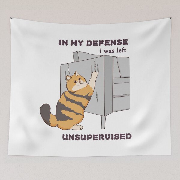 Item preview, In My Defense, I Was Left Unsupervised Cat designed and sold by Amberein.