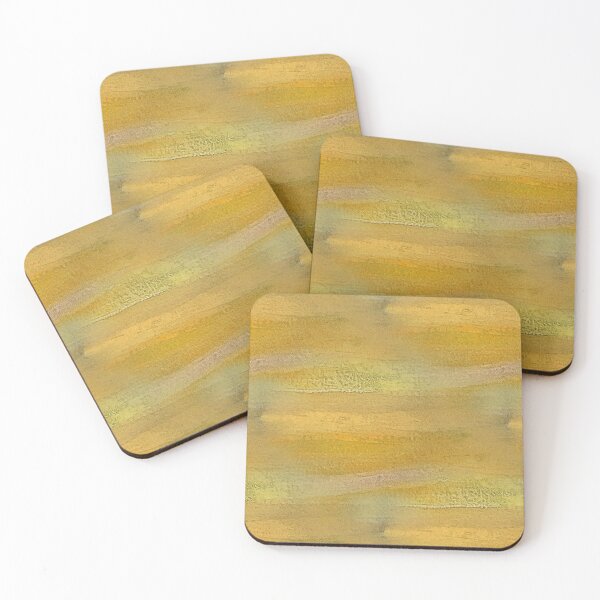 Item preview, Bright Painterly Abstract Landscape in Yellow designed and sold by Artistestella.