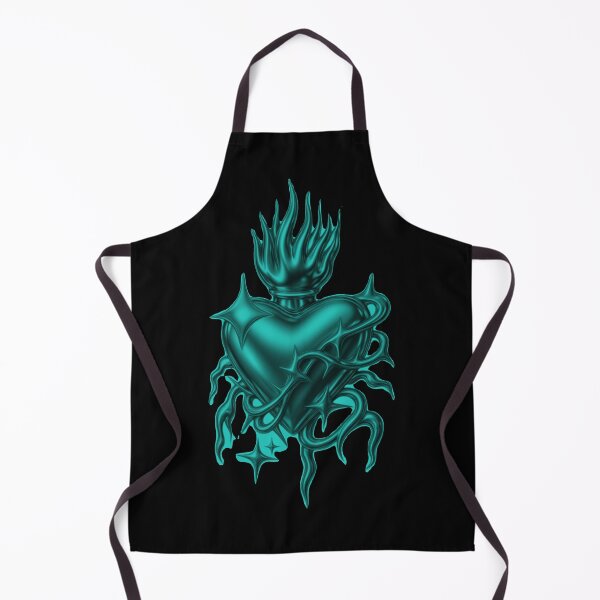 Item preview, Metallic Teal Chrome Sacred Heart Futuristic Design designed and sold by Ideniquo.