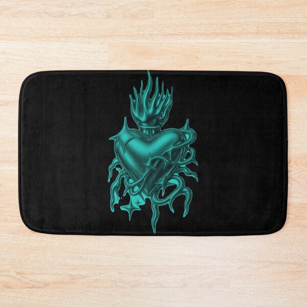 Item preview, Metallic Teal Chrome Sacred Heart Futuristic Design designed and sold by Ideniquo.
