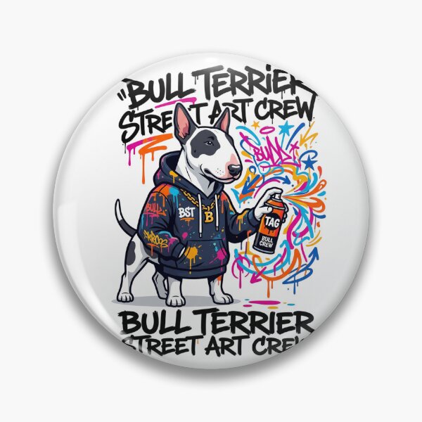 Item preview, Bull Terrier Street Art Crew Graffiti Spray Paint designed and sold by PictoVibe.