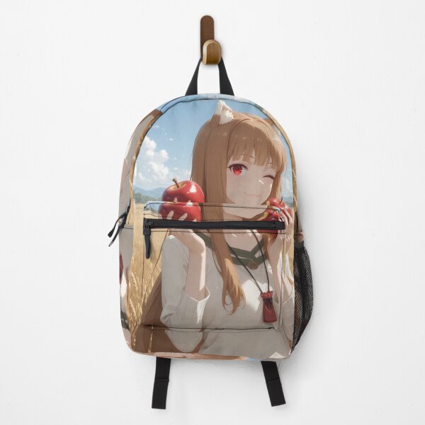 Item preview, Holo Spice And Wolf Playful Closeup With Apples And Blue Sky designed and sold by Williamhallano.