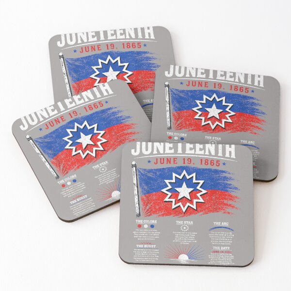 Item preview, Juneteenth Flag Red White Blue Meaning Black History Freedom designed and sold by KathieFaugh.