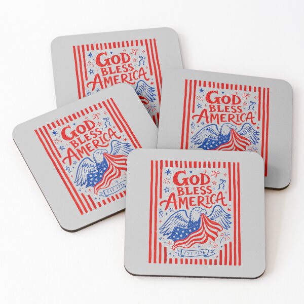 Item preview, God Bless America Patriotic Eagle USA Flag Est 1776 Design designed and sold by FrankIsabel.
