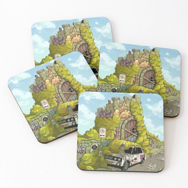 Item preview, Hobbit House Hill With Vintage Car designed and sold by ARTWORKPIXELS.