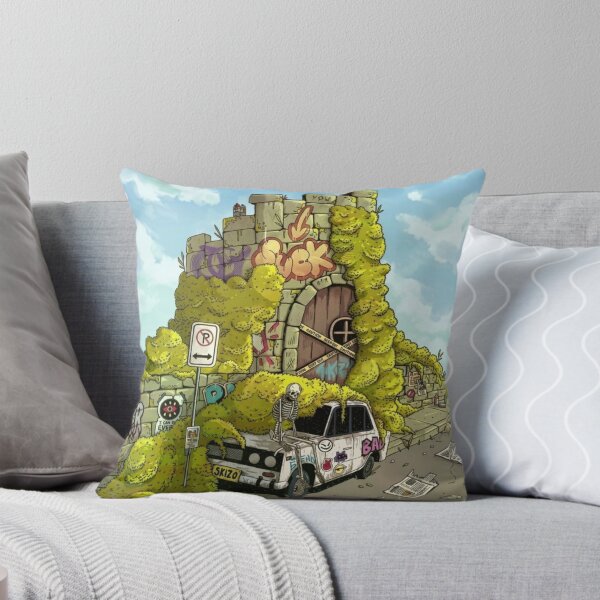Item preview, Hobbit House Hill With Vintage Car designed and sold by ARTWORKPIXELS.