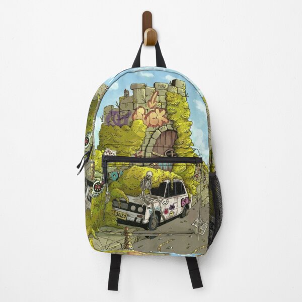 Item preview, Hobbit House Hill With Vintage Car designed and sold by ARTWORKPIXELS.