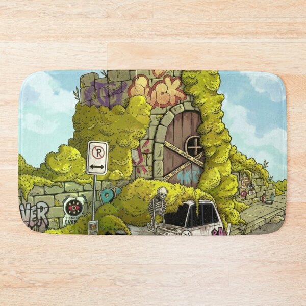 Item preview, Hobbit House Hill With Vintage Car designed and sold by ARTWORKPIXELS.
