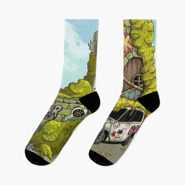 Item preview, Hobbit House Hill With Vintage Car designed and sold by ARTWORKPIXELS.