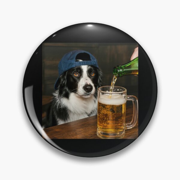 Item preview, Border Collie Dog Drinking Beer Funny Meme designed and sold by Hedoraxe.