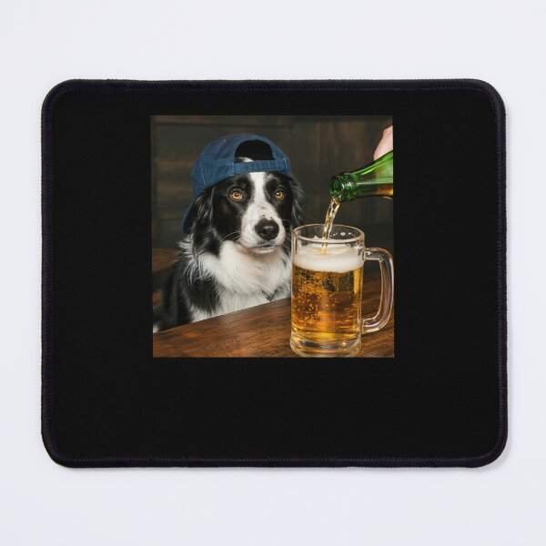 Item preview, Border Collie Dog Drinking Beer Funny Meme designed and sold by Hedoraxe.