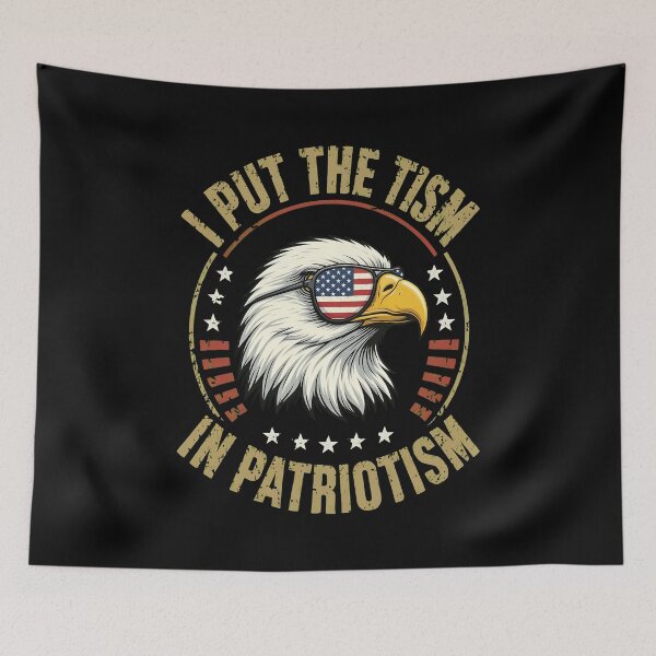 Item preview, I Put The Tism in Patriotism American Autism Pride Awareness designed and sold by gre-good-sweet.