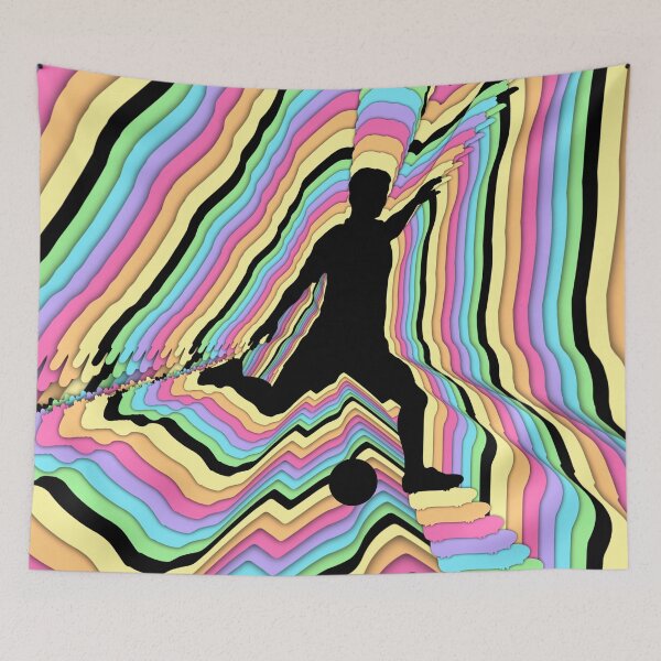 Item preview, Echoes of the Strike - Male Silhouette Football Art designed and sold by BlackthornDsign.