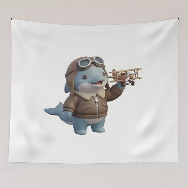 Item preview, dolphin plane pilot designed and sold by ricardshop.