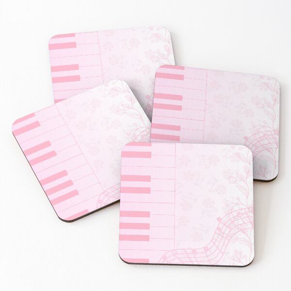 Item preview, pink piano vintage style pattern designed and sold by meuliasshop.
