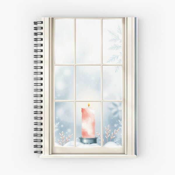 Item preview, Cozy Winter Window Pane Candle Illustration designed and sold by Vida e Arte.