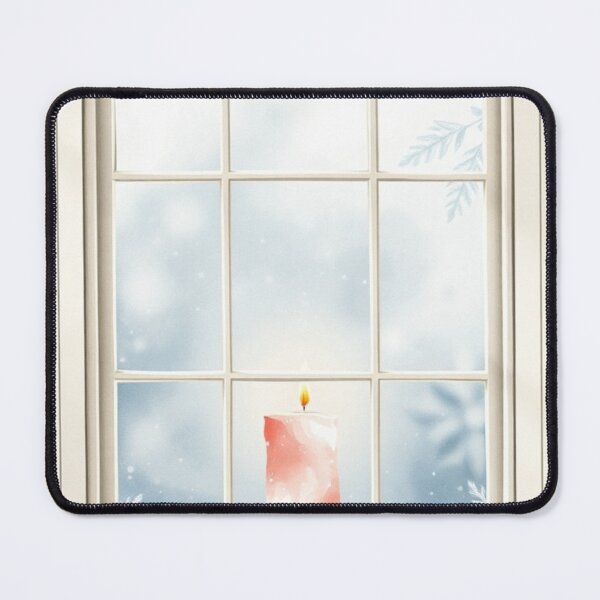 Item preview, Cozy Winter Window Pane Candle Illustration designed and sold by Vida e Arte.