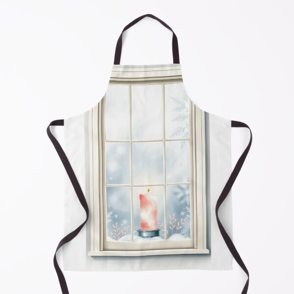 Item preview, Cozy Winter Window Pane Candle Illustration designed and sold by Vida e Arte.