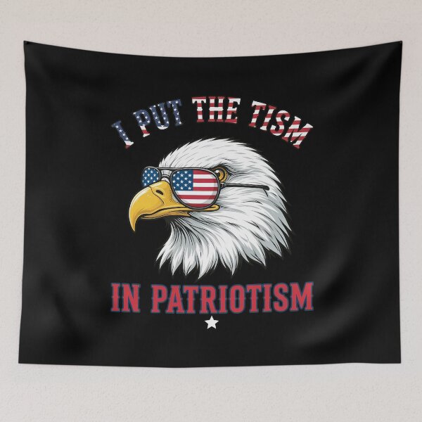 Item preview, I Put The Tism in Patriotism Athletic Eagle Funny 250 Years designed and sold by gre-good-sweet.