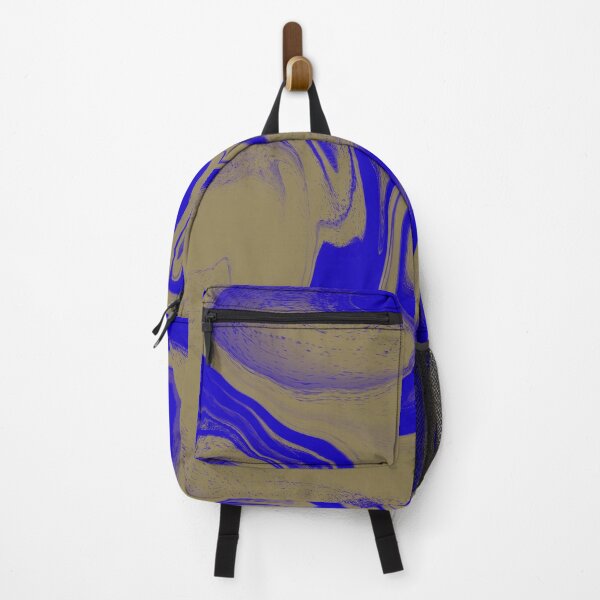 Item preview, Royal Cobalt & Gold Sand: Bold Abstract Liquid Marble designed and sold by CaramelCo.