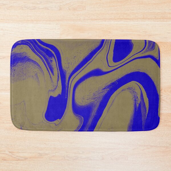 Item preview, Royal Cobalt & Gold Sand: Bold Abstract Liquid Marble designed and sold by CaramelCo.