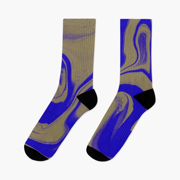 Item preview, Royal Cobalt & Gold Sand: Bold Abstract Liquid Marble designed and sold by CaramelCo.
