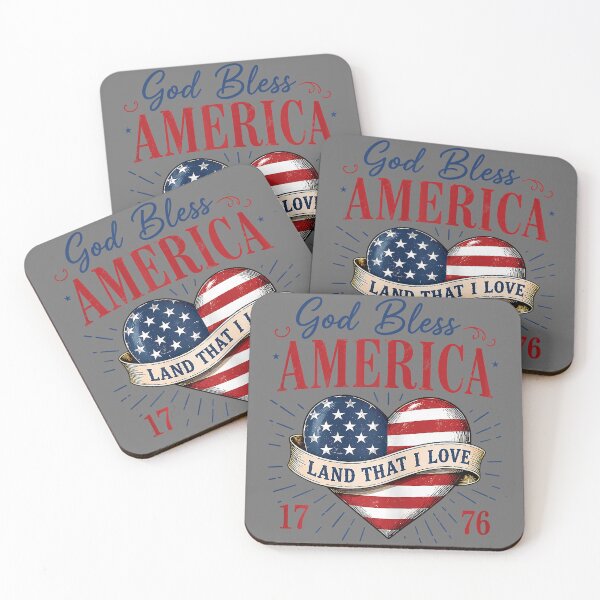 Item preview, God Bless America Land that I Love Patriotic Heart Flag designed and sold by KristineLi.