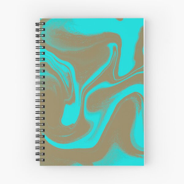 Item preview, Electric Turquoise and Earth Fluid Swirls designed and sold by CaramelCo.