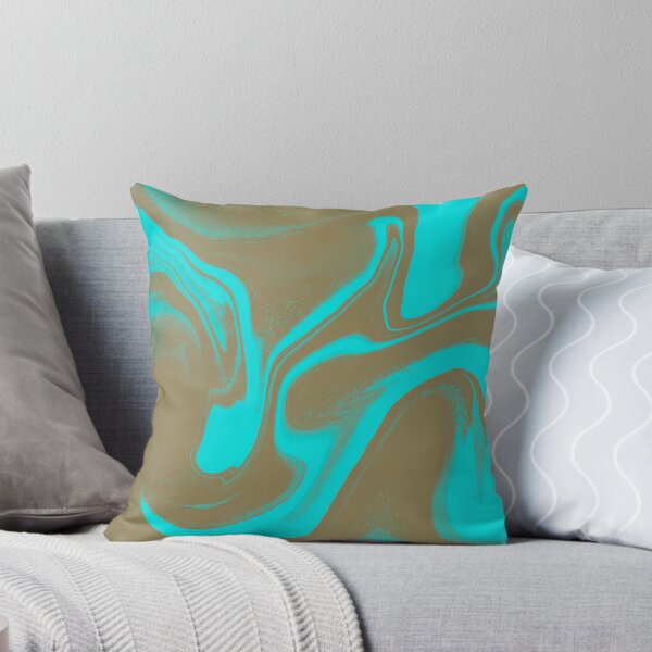 Item preview, Electric Turquoise and Earth Fluid Swirls designed and sold by CaramelCo.