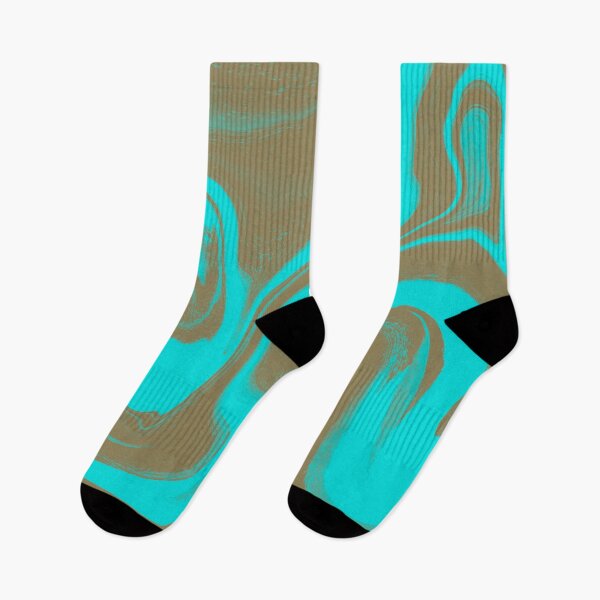 Item preview, Electric Turquoise and Earth Fluid Swirls designed and sold by CaramelCo.