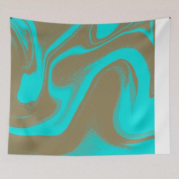 Item preview, Electric Turquoise and Earth Fluid Swirls designed and sold by CaramelCo.