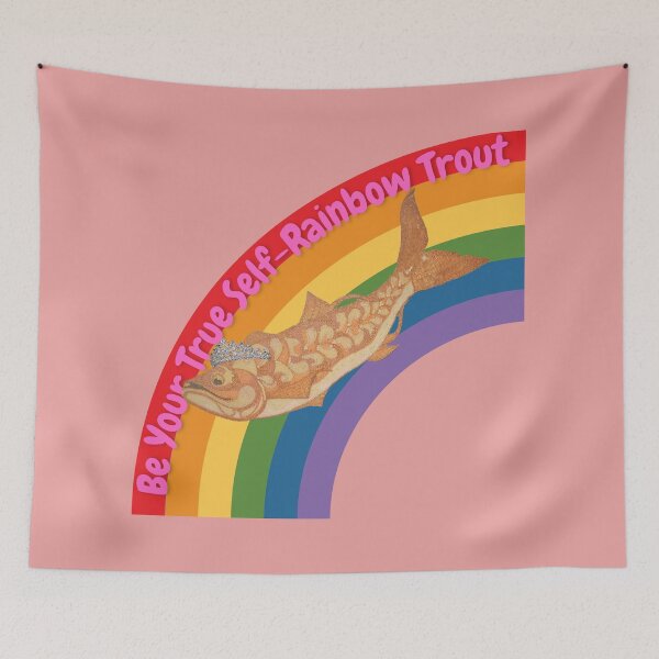 Item preview, Be Your True Self Rainbow Trout designed and sold by Linklandiya.