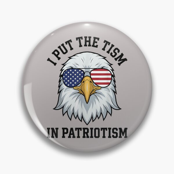 Item preview, I Put The Tism in Patriotism Retro Eagle USA Flag 4th July designed and sold by FrankIsabel.