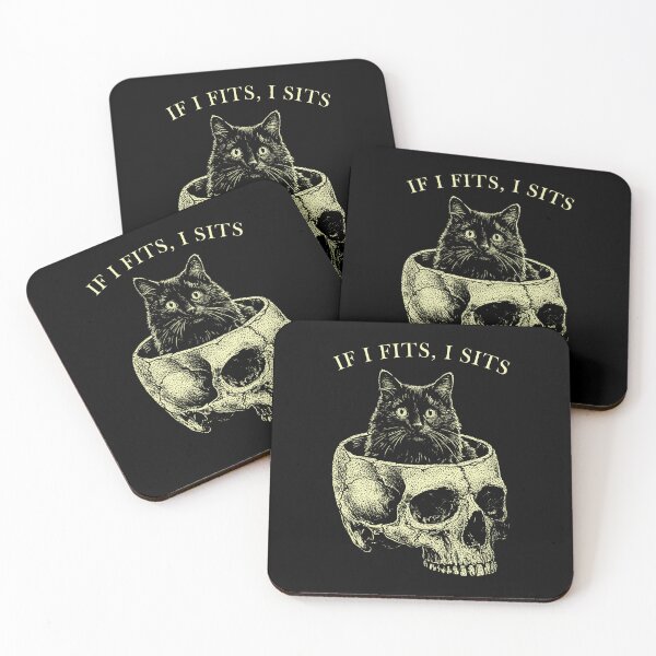 Item preview, Cat in Skull If I Fits I Sits Funny designed and sold by Hedoraxe.