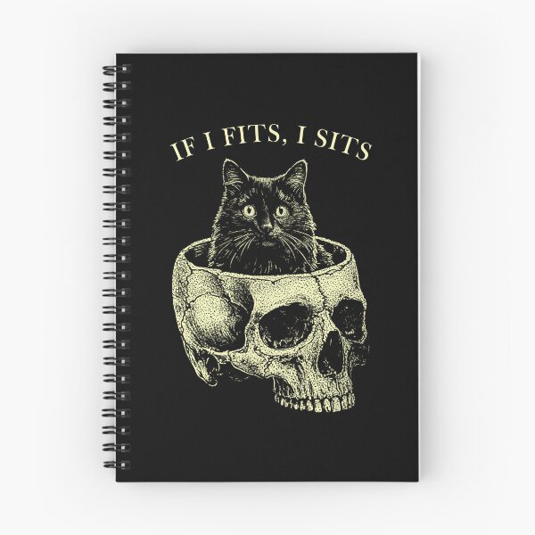 Item preview, Cat in Skull If I Fits I Sits Funny designed and sold by Hedoraxe.