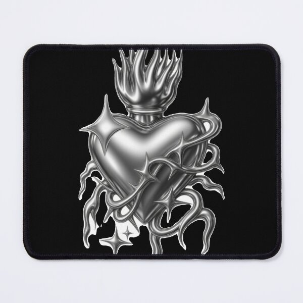 Item preview, Liquid Silver Chrome Sacred Heart Industrial Art designed and sold by Ideniquo.