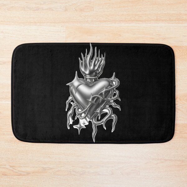 Item preview, Liquid Silver Chrome Sacred Heart Industrial Art designed and sold by Ideniquo.