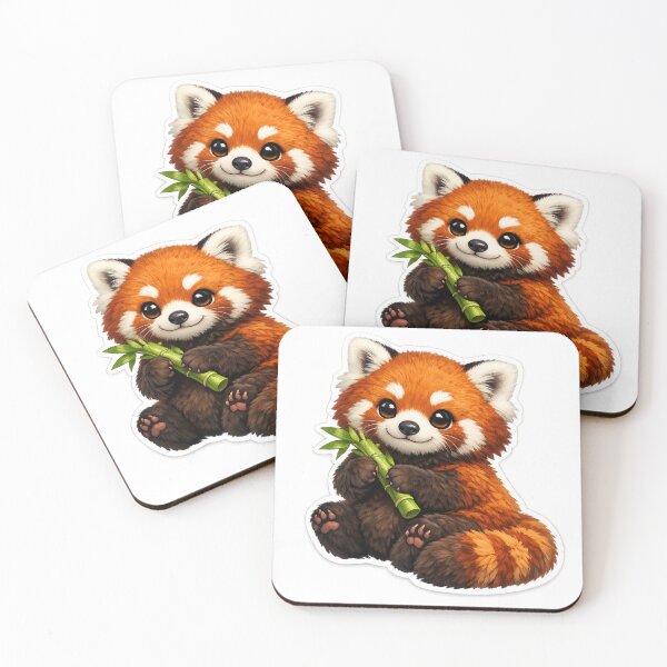 Item preview, Cute Red Panda Bamboo Hug Sticker designed and sold by Alpha-mike13.