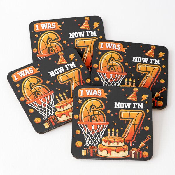 Item preview, Basketball 7th Birthday Design From Six to Seven Celebration designed and sold by allistermariam.