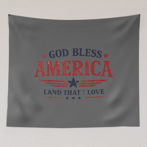 Item preview, God Bless America Land that I Love USA Christian 4th of July designed and sold by KristineLi.