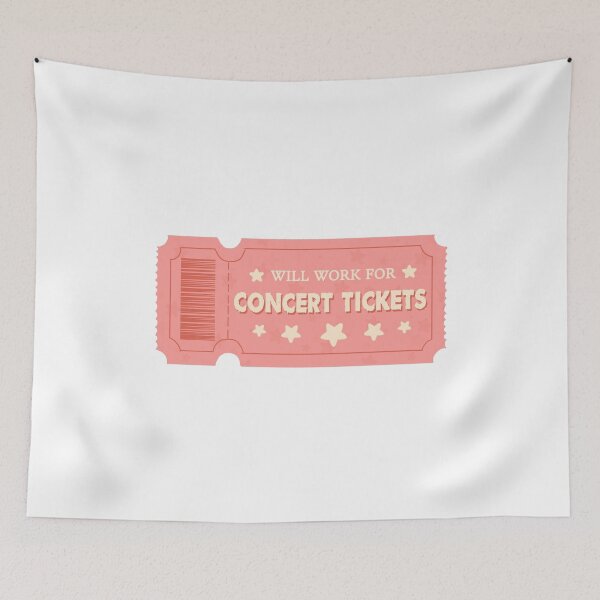 Item preview, Will Work For Concert TIckets designed and sold by Amberein.