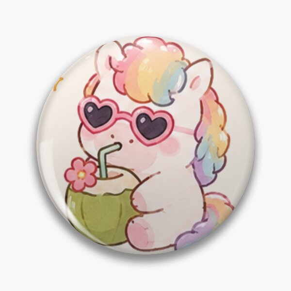 Item preview, Cute Rainbow Pony Drinking Coconut designed and sold by Randomundi.