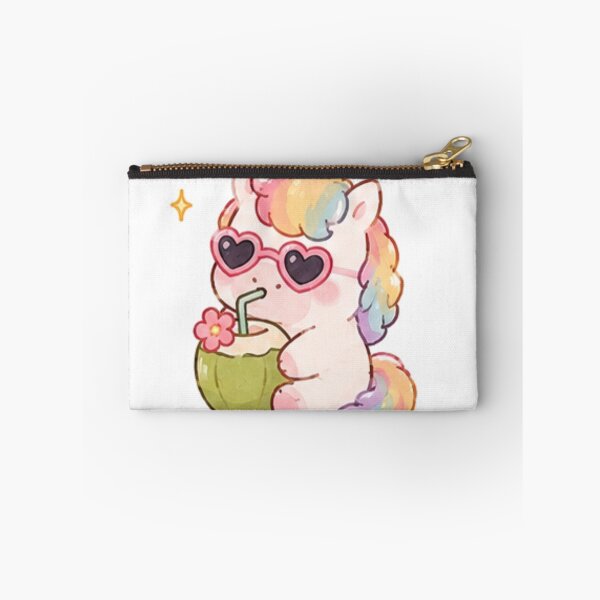 Item preview, Cute Rainbow Pony Drinking Coconut designed and sold by Randomundi.