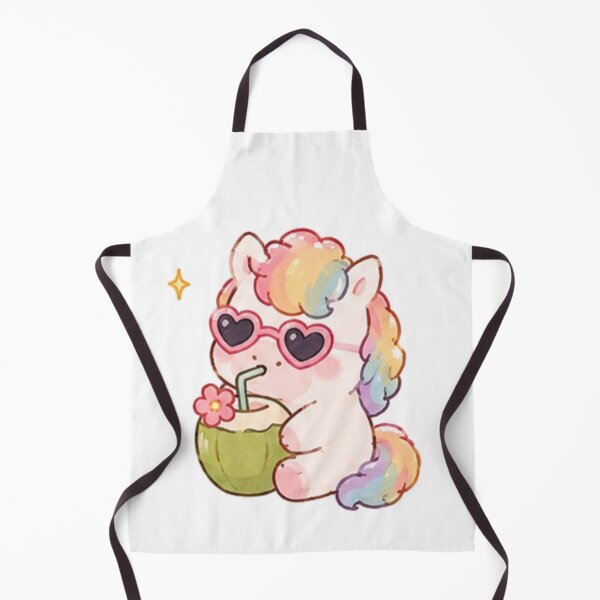 Item preview, Cute Rainbow Pony Drinking Coconut designed and sold by Randomundi.