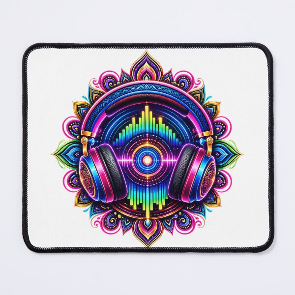 Item preview, Neon Headphones Equalizer designed and sold by syotos-ai.