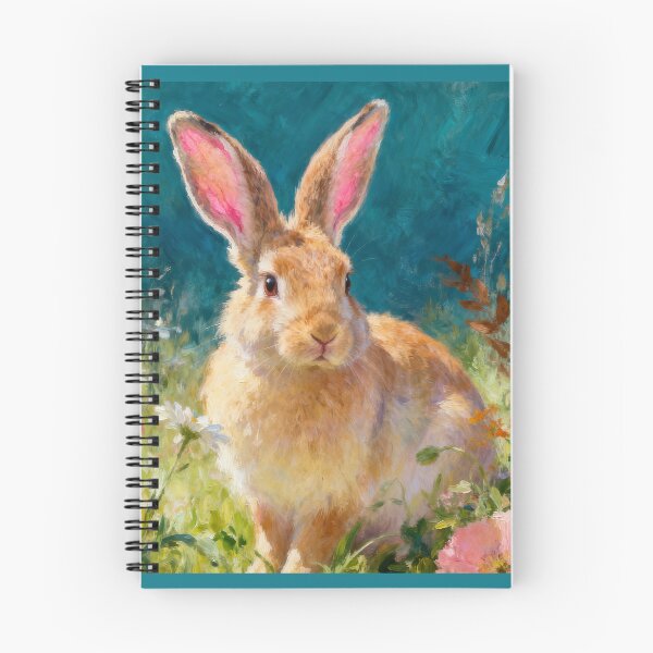Item preview, Spring Meadow Bunny – Charming Rabbit in Wildflower Garden Painting designed and sold by KiraChie.